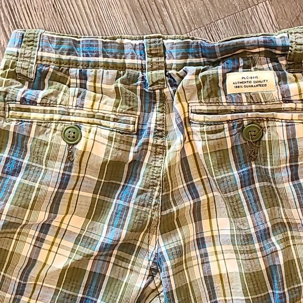 Children's Place/Carter Gorilla Polo/Stay Cool Shirt with Plaid Shorts Size 7